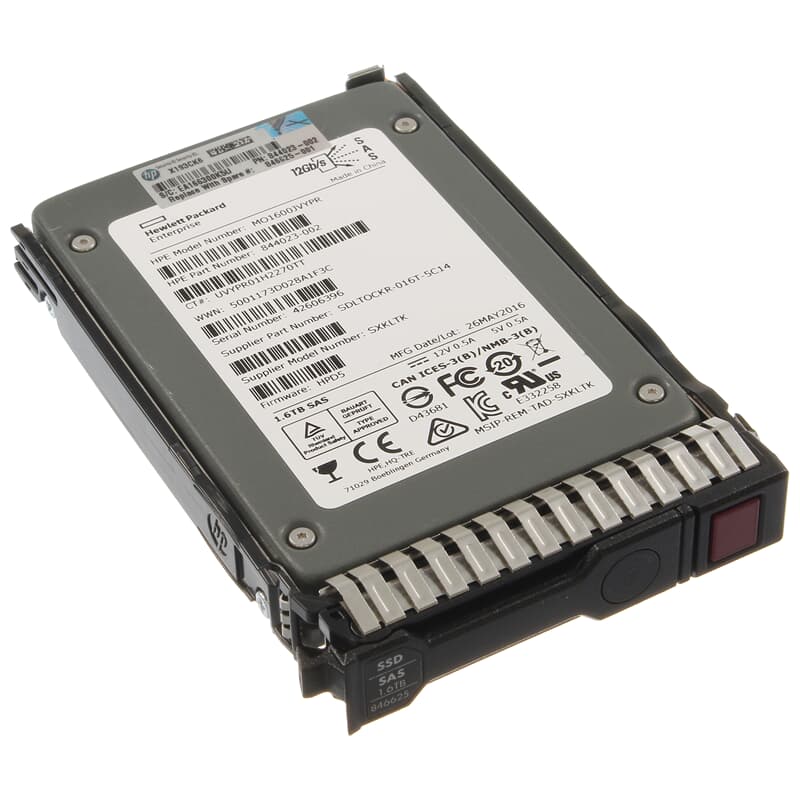 P42590-001 HPE PM6 1.6TB SAS 24Gbps Mixed Use SED 2.5-Inch BC Solid State Drive for G10+ Server