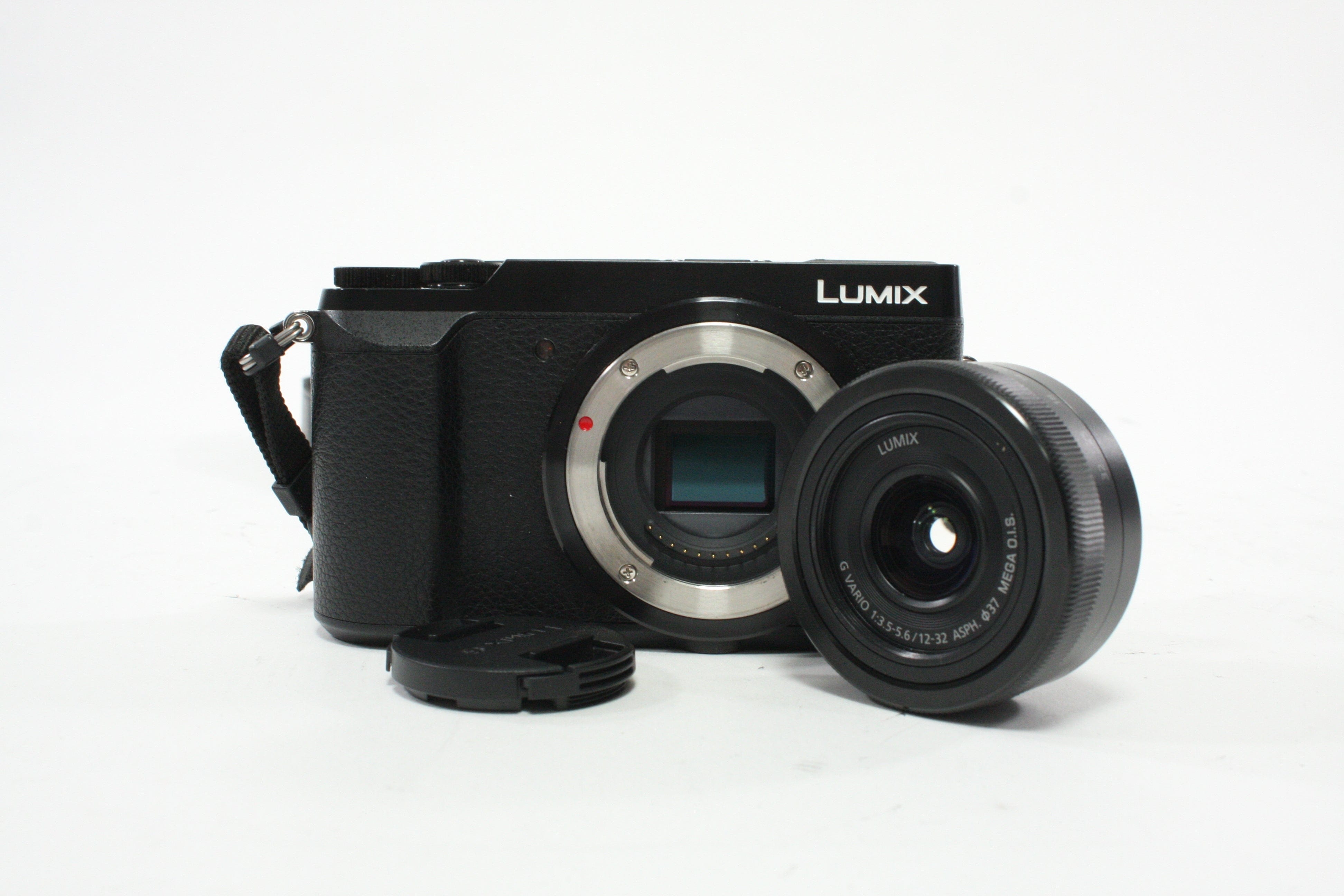 Panasonic Lumix DMC-GX85K Mirrorless Camera w/ 12-32mm f/3.5-5.6 G Vario Asph Mega OIS Micro 4/3 Lens, with a Shutter Count of 2,805.