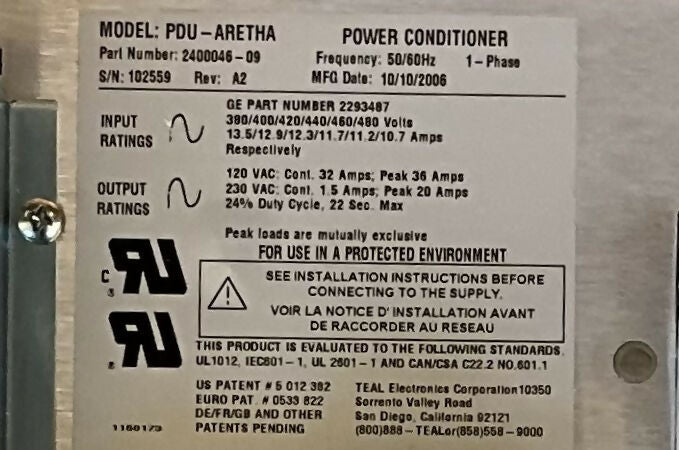 PDU MODULE (2400046-09/2293487 GE/ARETHA
