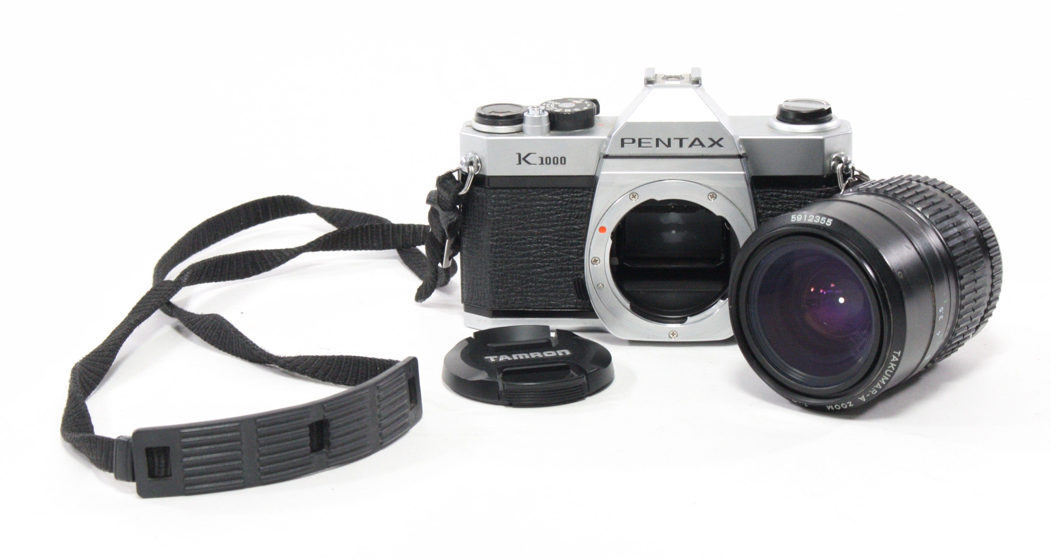 Pentax K1000 35mm SLR with a Tamron 28-70mm f/3.5-4.5 Lens