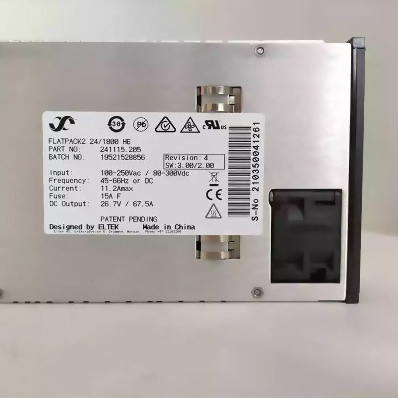 Reliable High Efficiency 24V 1800W Eltek Rectifier Module Flatpack2 24/1800 HE 241115.205 241115.205B