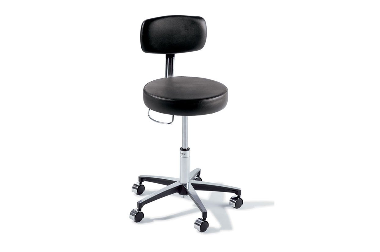 Midmark Ritter 277 Air Lift Stool with Backrest and Hand Release