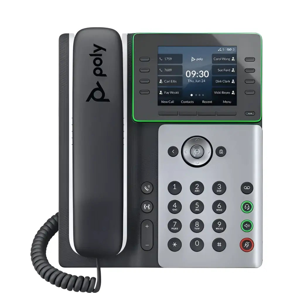 Poly Edge E350 IP Phone Wi-Fi Bluetooth PoE 2200-87010-025 82M89AA - New