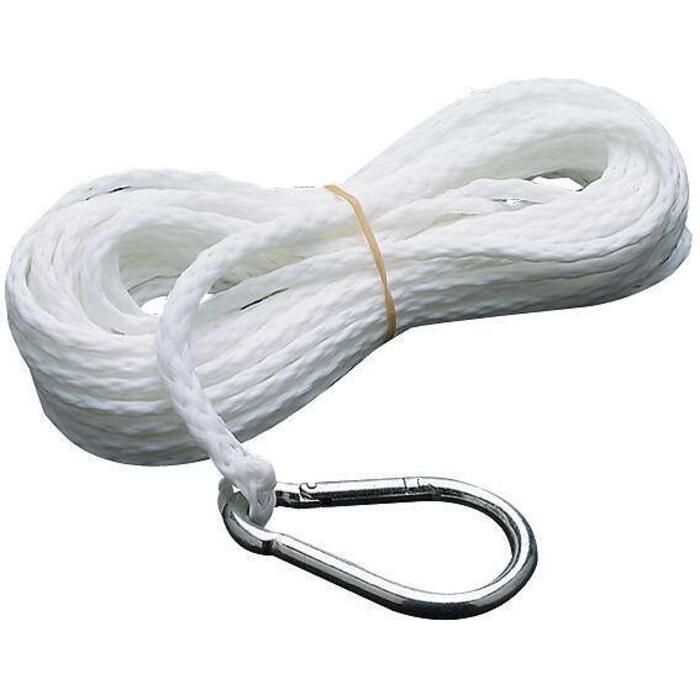 Seachoice 40211 Hollow-Braid Polypropylene Anchor Line, White, 3/8" x 75'