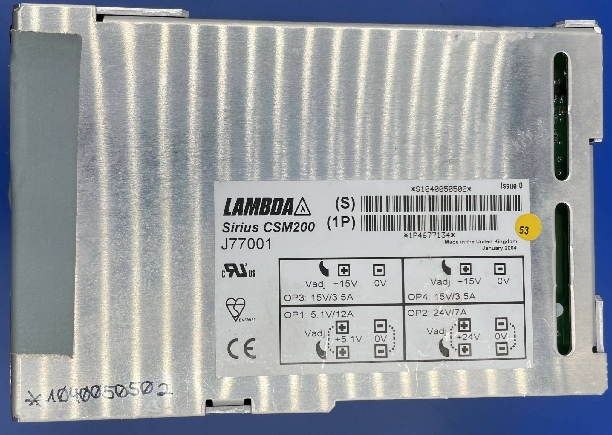 POWER SUPPLY CSM200/J77001 (4677134 SIEMENS/LAMBDA