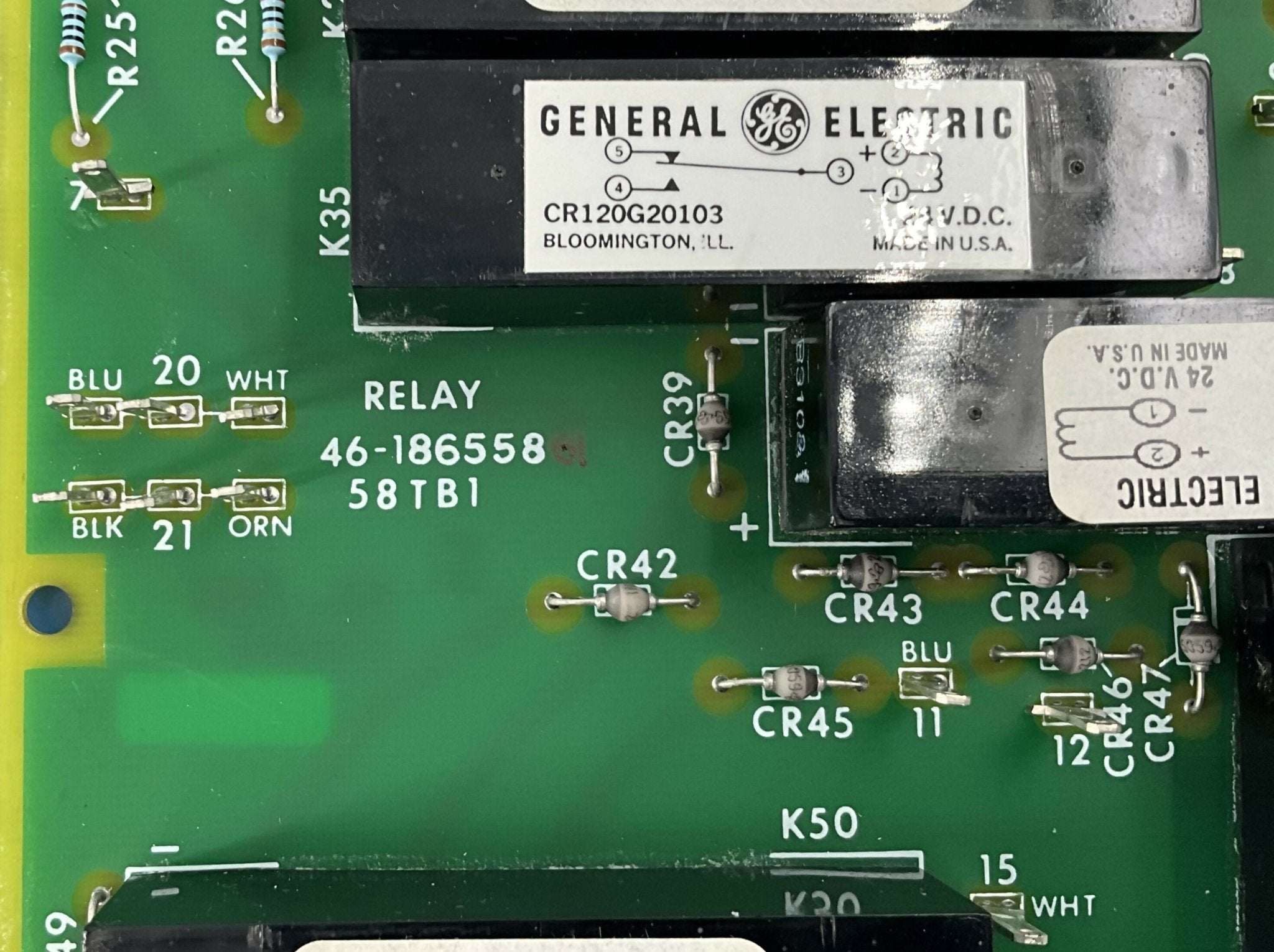 RELAY BOARD (46-186558G1 GE