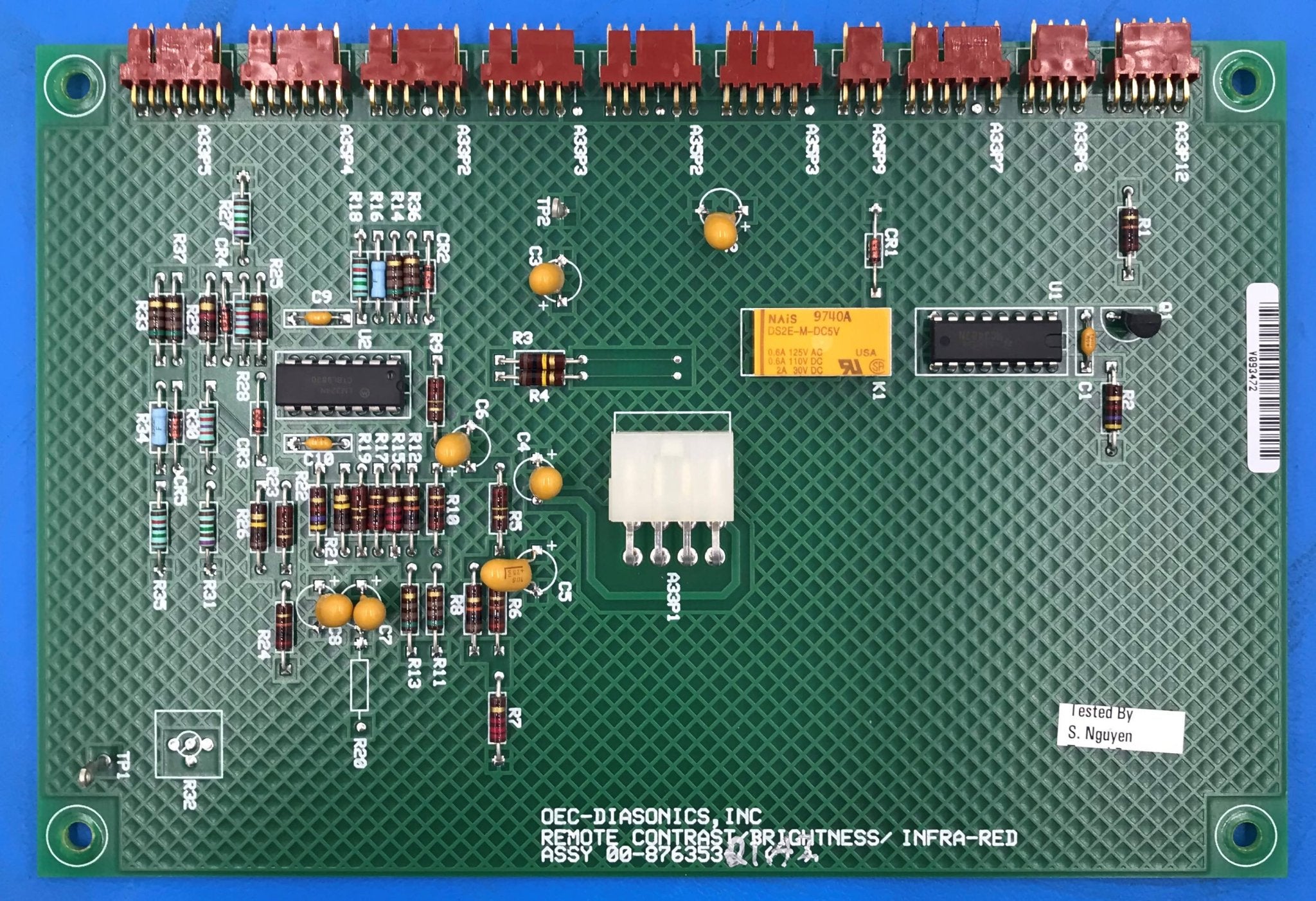 Remote Contrast/Brightness/IR Board (00-876353-01 Rev A2 OEC 9600