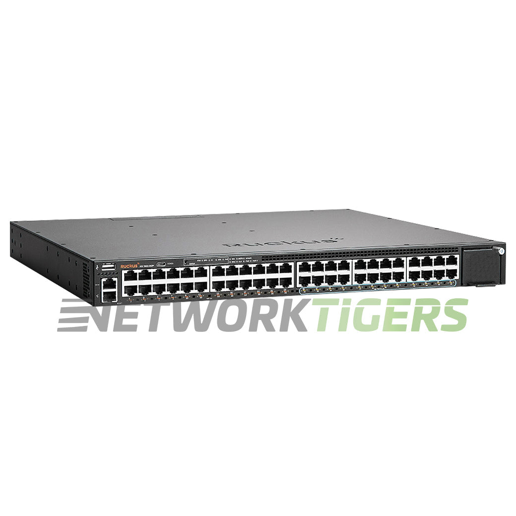 Ruckus Brocade ICX7650-48ZP-E 48x MultiGB RJ45 4x 40GB QSFP+ F-B Airflow Switch