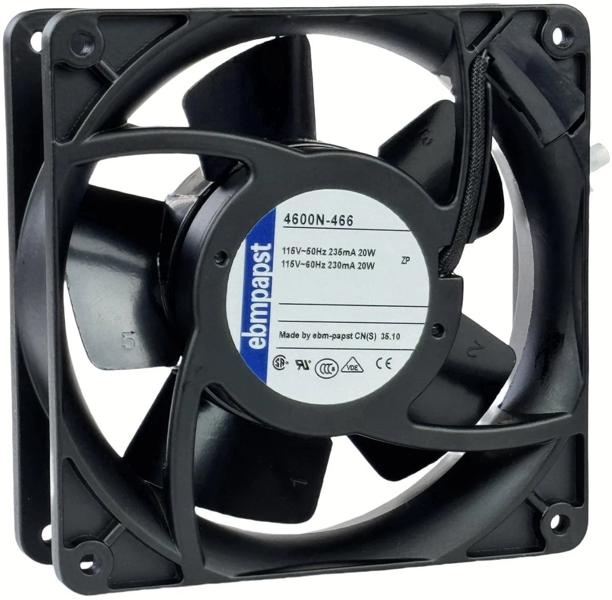 for ebmpapst 4600N-466 Axial Fan,115V 20W 106CFM Industrial Cooling Fan All-M...