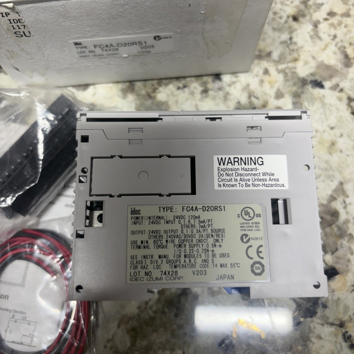 IDEC FC4A-D20RS1 MicroSmart programmable logic controller marine store spares