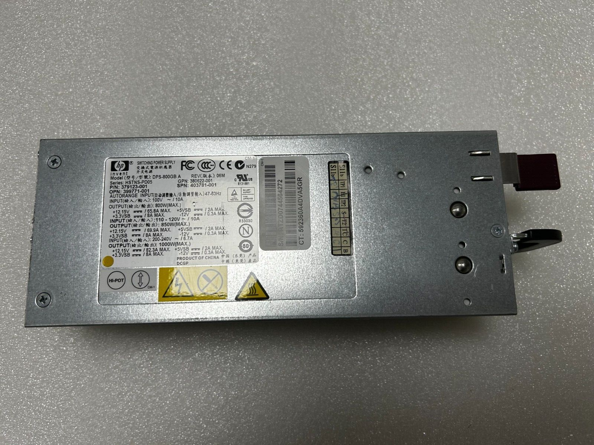 HP 399771-001 403781-001 379124-001 DPS-800GB A 1000W power supply 379123-001