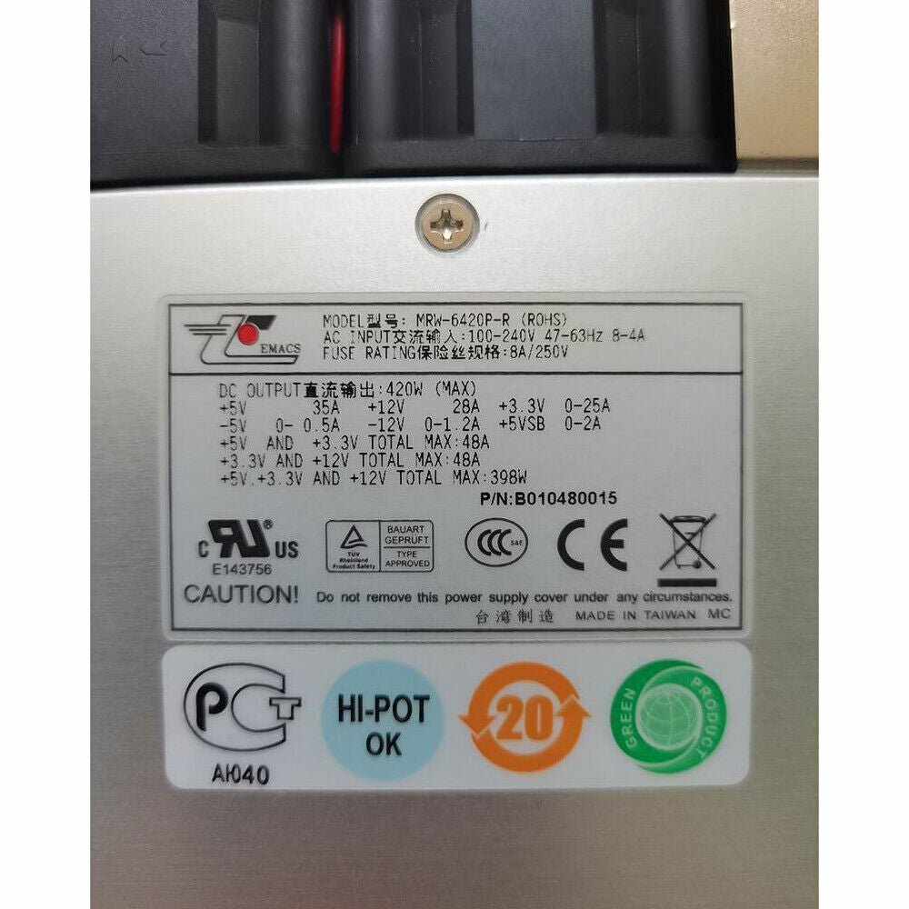 Zippy Emacs MRW-6420P-R Redundant Power Supply Module 420W ##