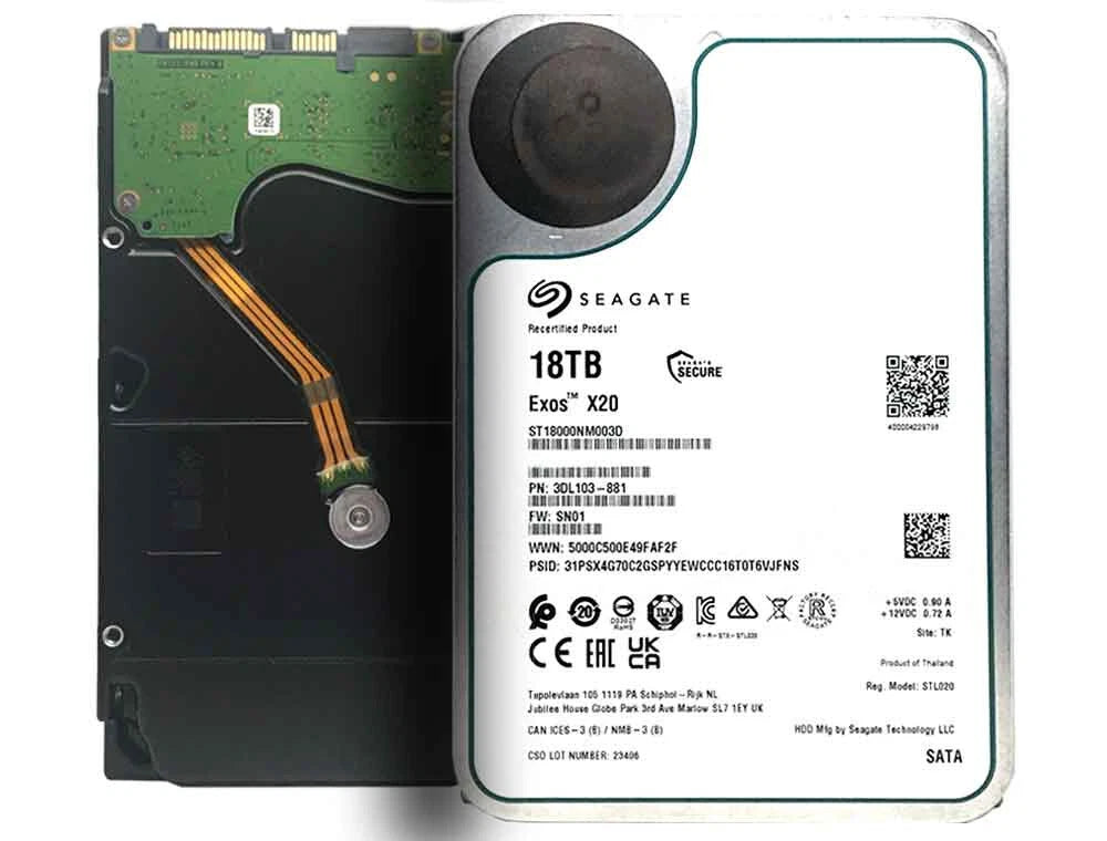 DEFECTIVE Seagate Exos X20 ST18000NM003D 18TB SATA 6Gbs 7200 35 G3D