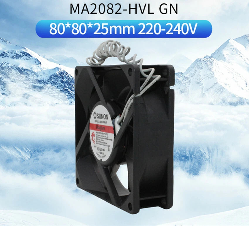 SUNON MA2082-HVL GN 8025 220V-240V 4.6W Cabinet Cooling AC Fan