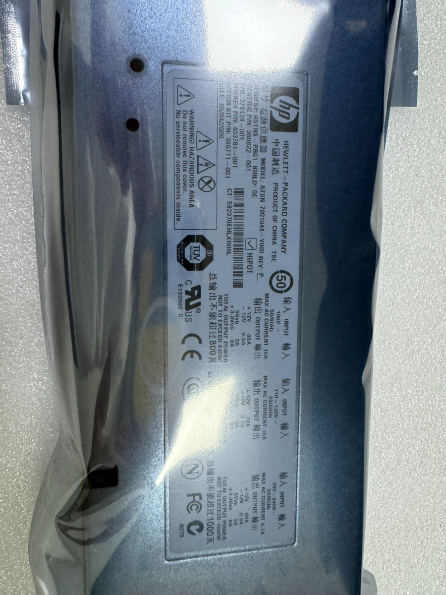 HP 399771-001 403781-001 379124-001 DPS-800GB A 1000W power supply 379123-001
