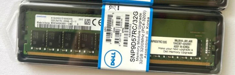 Dell 32GB SNP9D57RC/32G AB806062 2Rx8 PC4-3200 DDR4 UDIMM ECC Server Memory