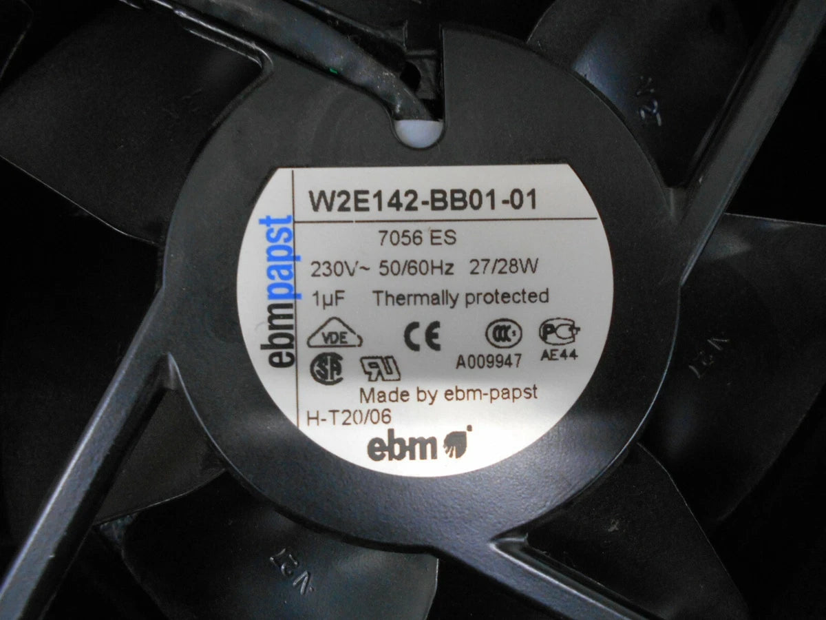 EBM PAPST AC AXIAL COMPACT FAN 7056 ES W2E142 BB01 01 230V 50/60Hz 27/28W 1µF