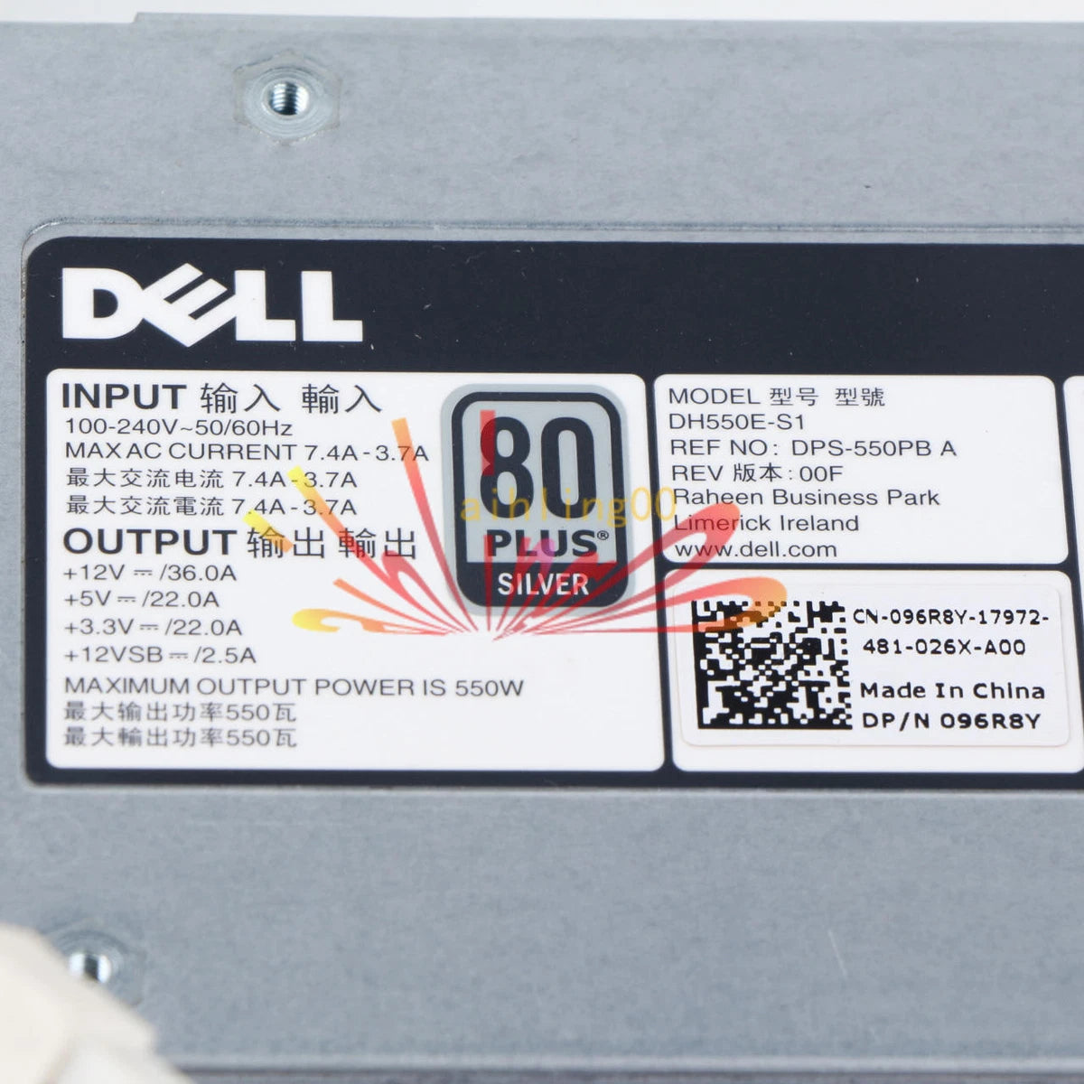 DH550E-S1 550W power supply For Dell R520 T420 server