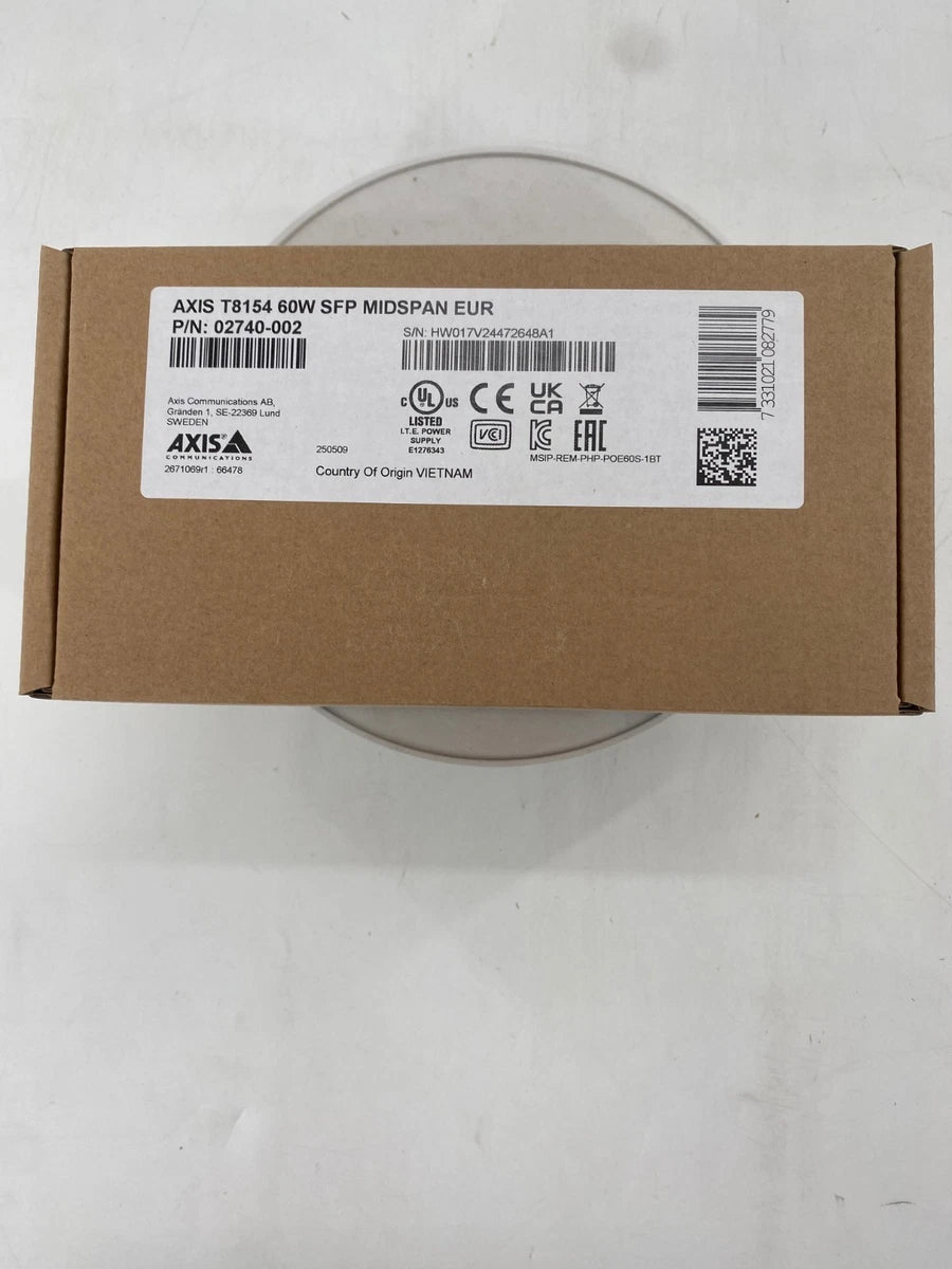 Axis T8154 60W SFP Midspan 02740-002 New Sealed