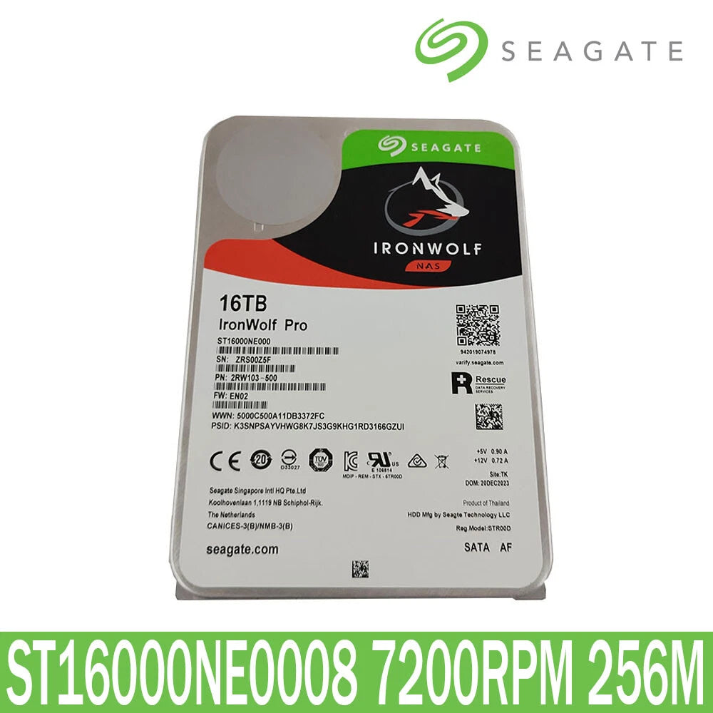 Seagate IronWolf Pro 10TB/12TB/14TB/16TB 7200RPM 256MB 6Gb/s 3.5" SATA3 HDD