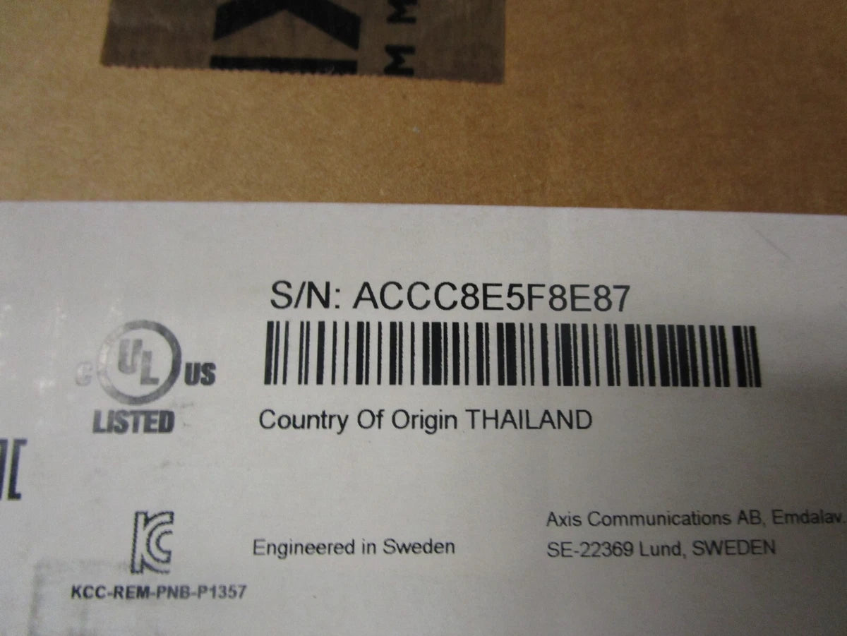 Axis P1357-E Network Security Camera - New in Box