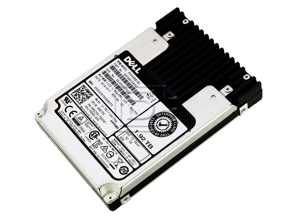 Dell R87FK / Toshiba PX04SRB192 1.92TB 12Gbps 2.5in SFF eMLC Read Intensive 1-DW
