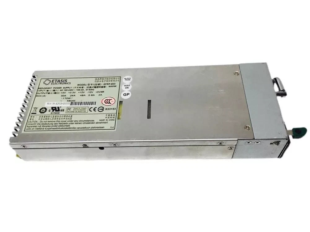Etasis EFRP-603 600W PSU 100-240V AC Redundant Switching Hot Swap Power Supply
