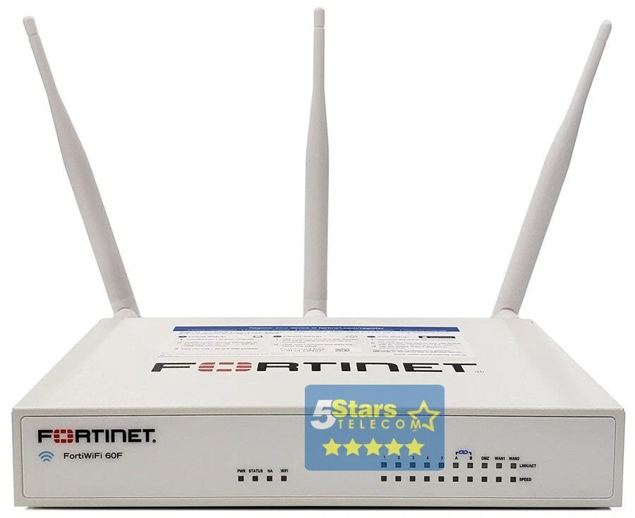Fortinet Fortigate FortiWiFi 60F Secure SD-WAN Appliance (FWF-60F-E Brand New