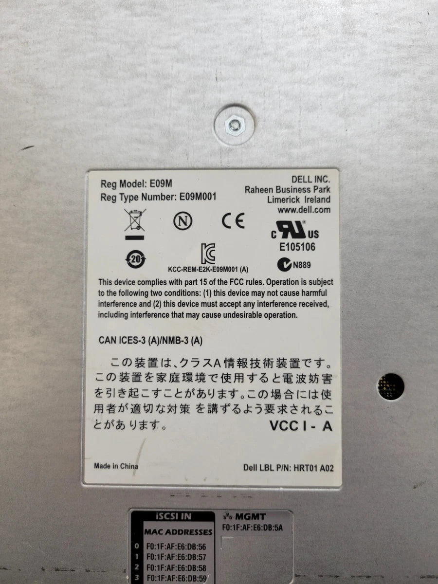 Dell Model: E09M Control Module 11 E09M001 EqualLogic