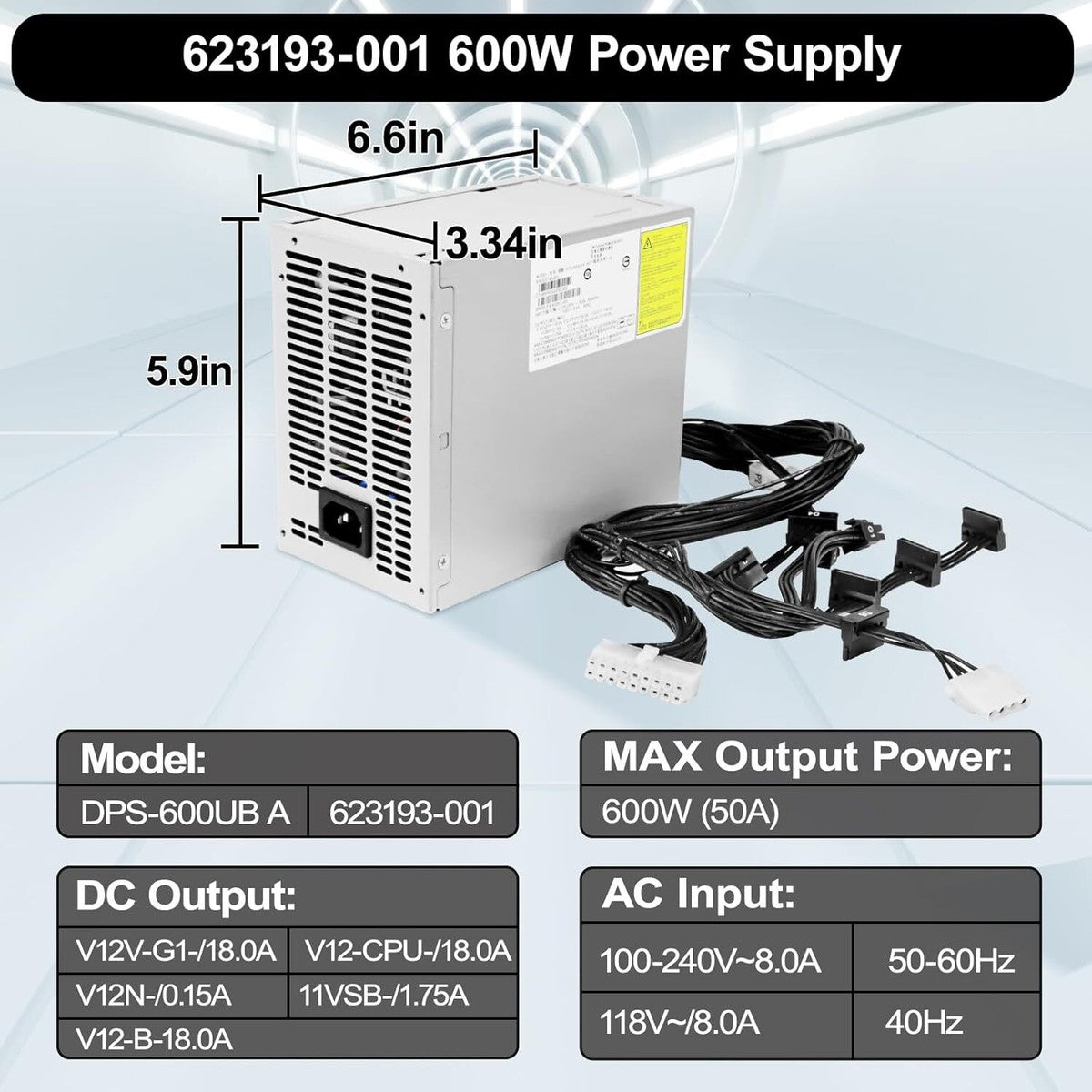 DPS-600UB A 600W Power Supply For HP Z420 632911-001 623193-001 632911-003