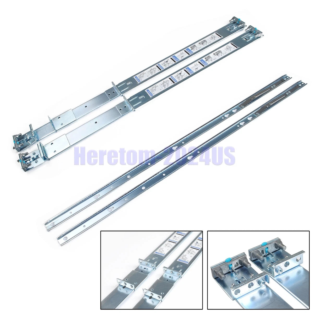Dell PowerEdge R330 R430 R740 R6415 R640 1U Static Ready Rail Rails Kit 053D7M|335580625381