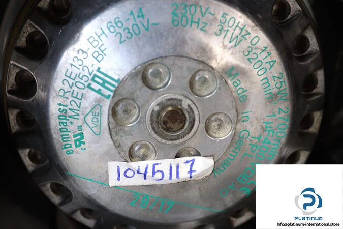 EBMPAPST R2E133-BH66-14 CENTRIFUGAL FAN