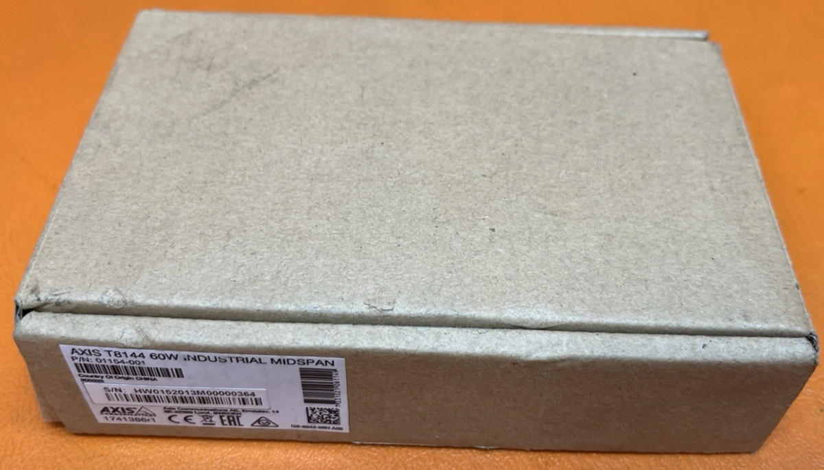 Axis T8144 60W Industrial Midspan PoE Injector 20-60VDC 01154-001