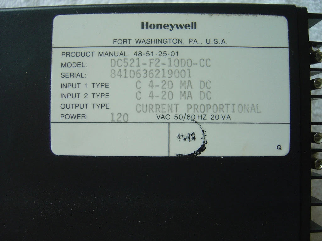 Honeywell UDC 500 Digital Controller DC521-F2-1000-CC