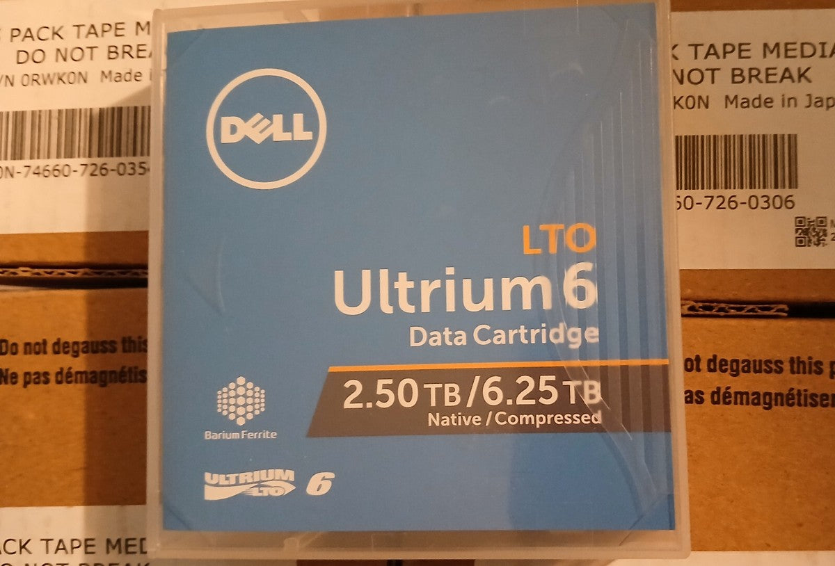Dell 3W22T LTO-6 Tape Media P/N 03W22T (Qty 10 Pieces 10 pack LTO6 0RWK0N
