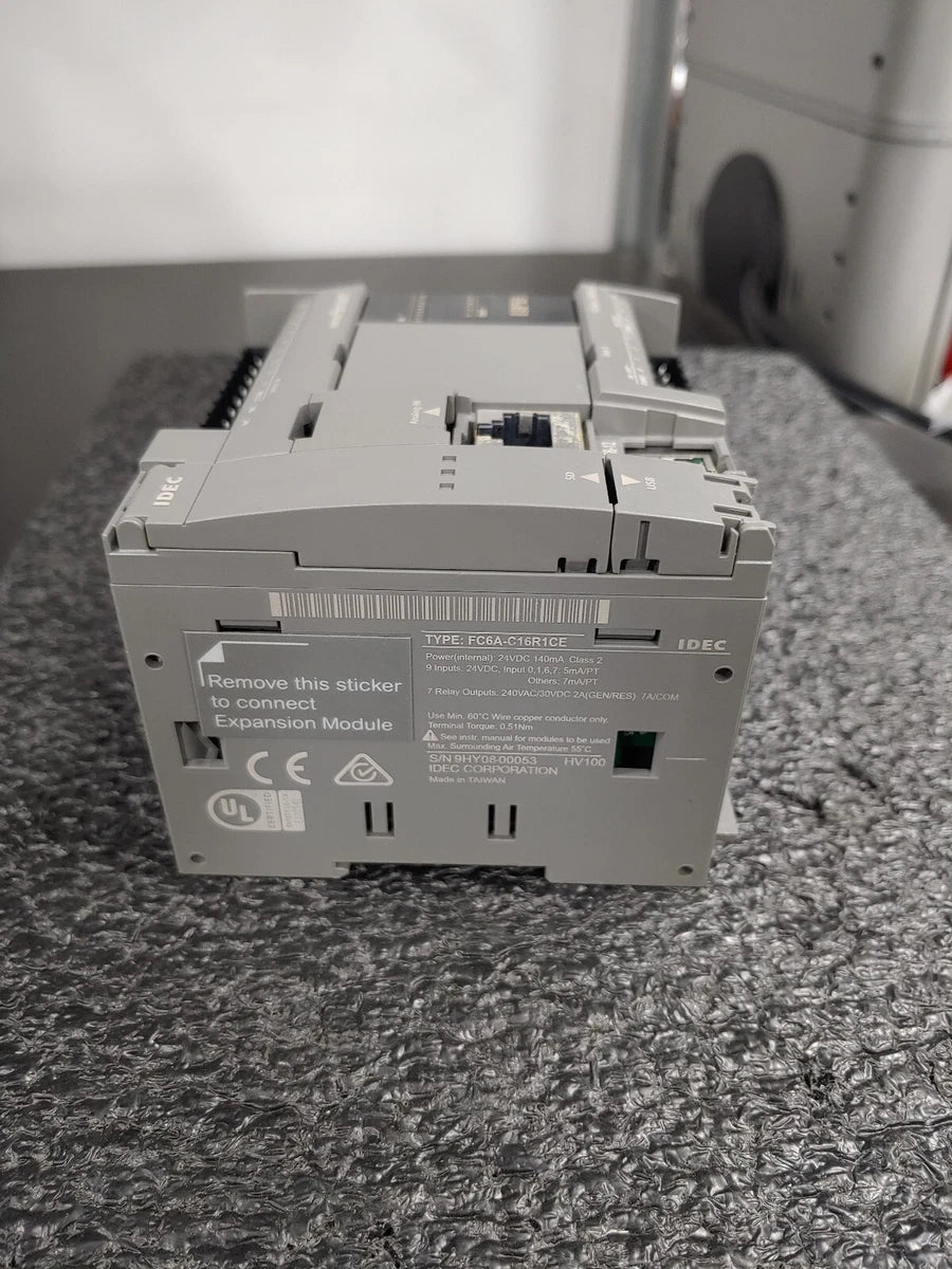 IDEC FC6A-C16R1CE FC6A MicroSmart PLC 16IO CPU 24VDC Relay