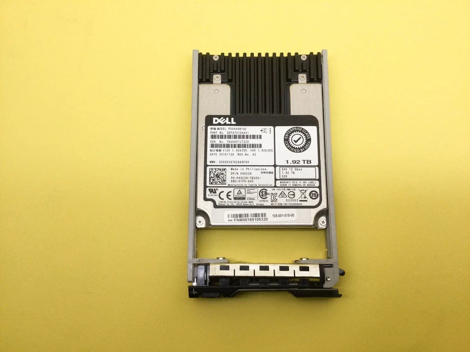 4XC39 04XC39 Dell 1.92TB SAS 12Gbps Mixed Use 2.5'' Internal SSD w/Caddy New