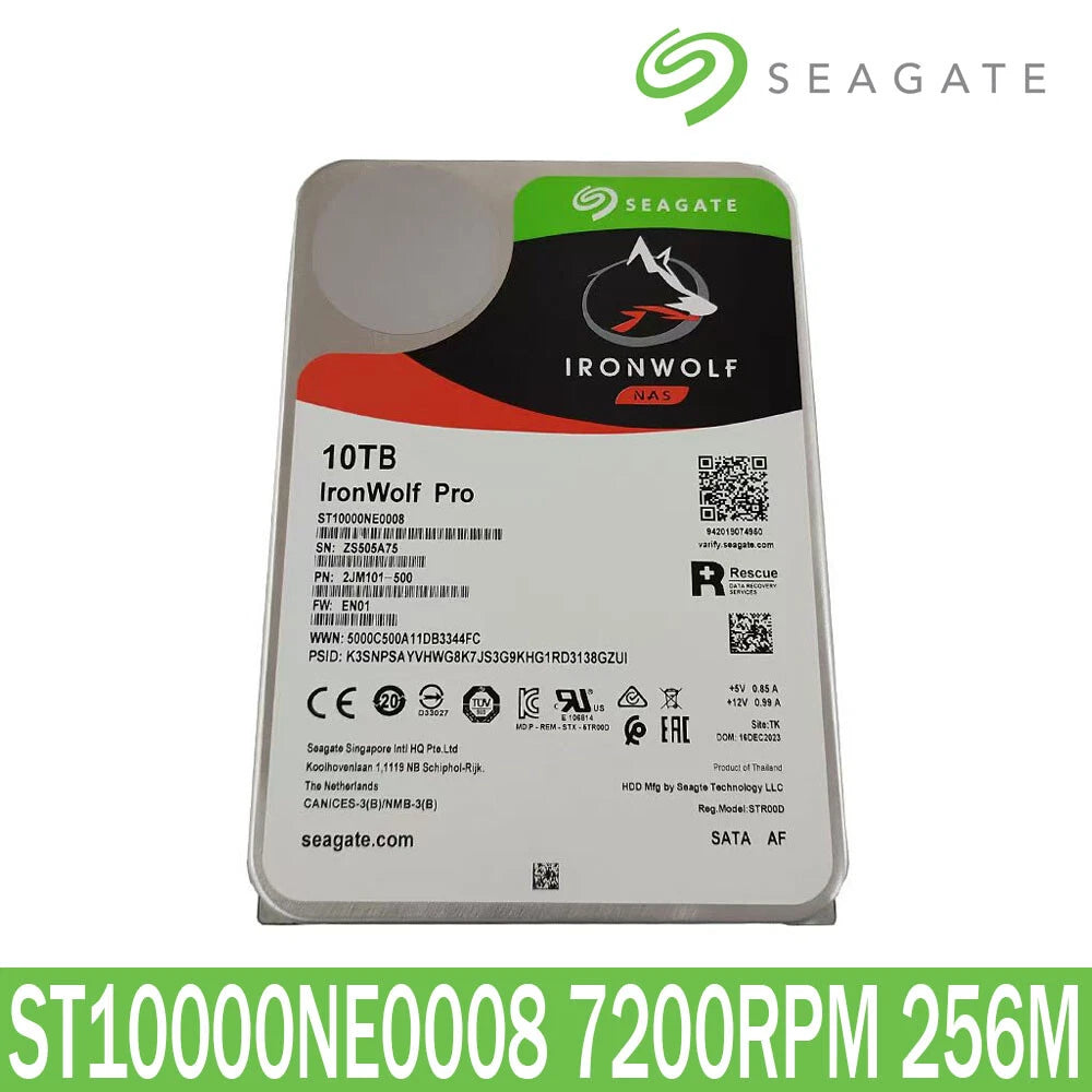 Seagate IronWolf Pro 10TB/12TB/14TB/16TB 7200RPM 256MB 6Gb/s 3.5" SATA3 HDD