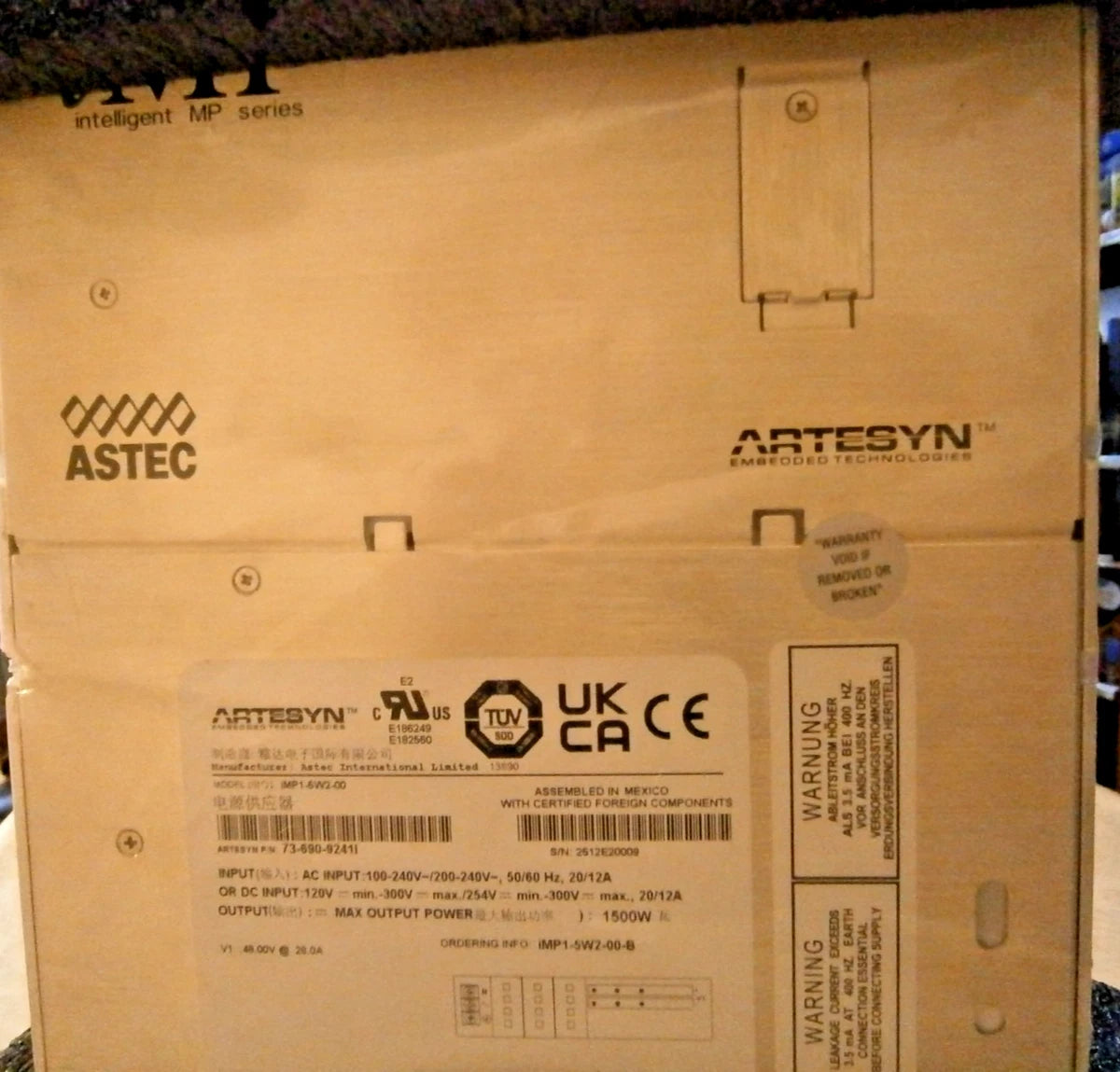 Astec Artesyn 1500 Watt Power Supply - NEW