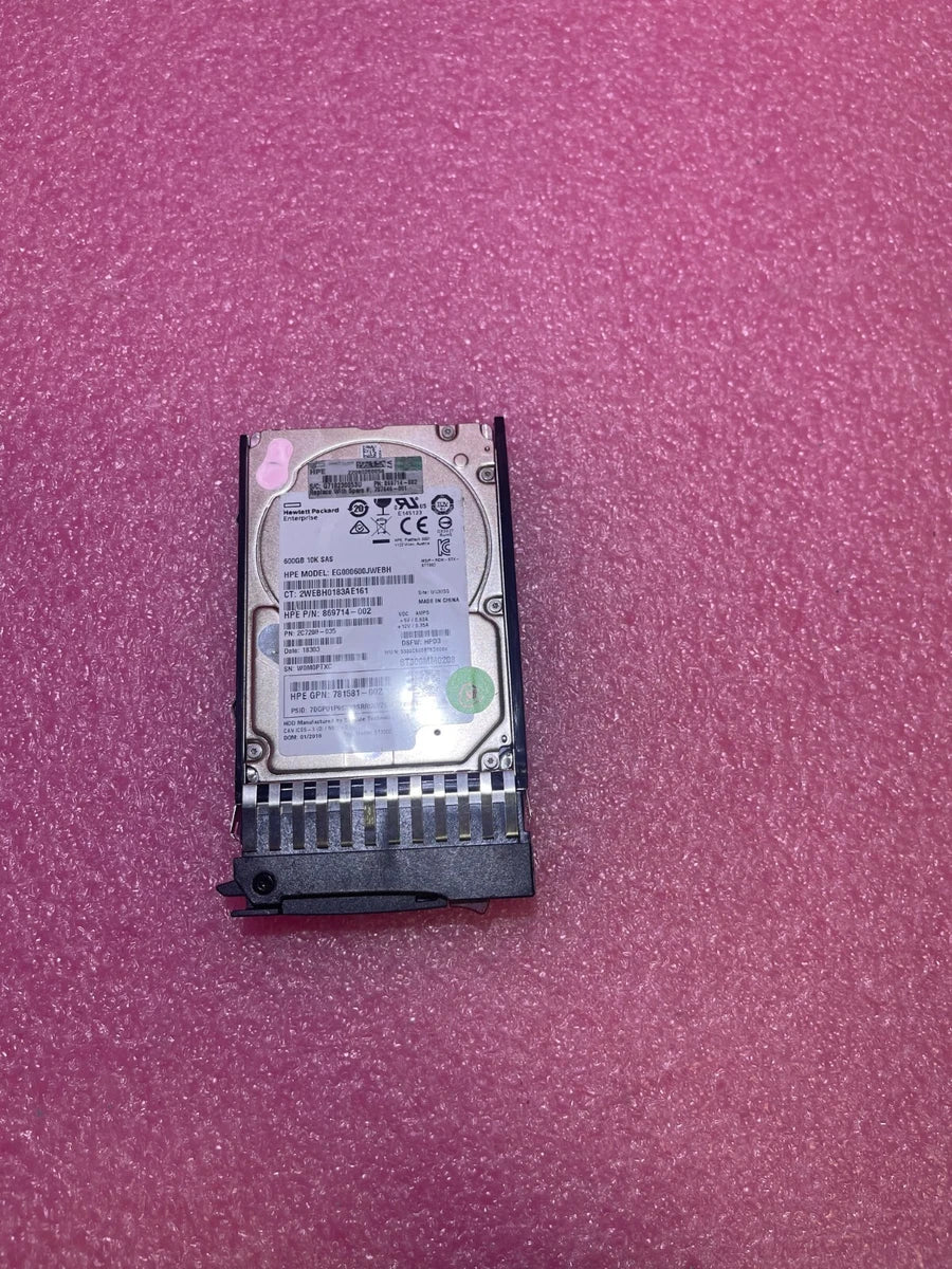 HP 787646-001 MSA 600GB 12G SAS 10K 2.5in ENT HDD J9F46A