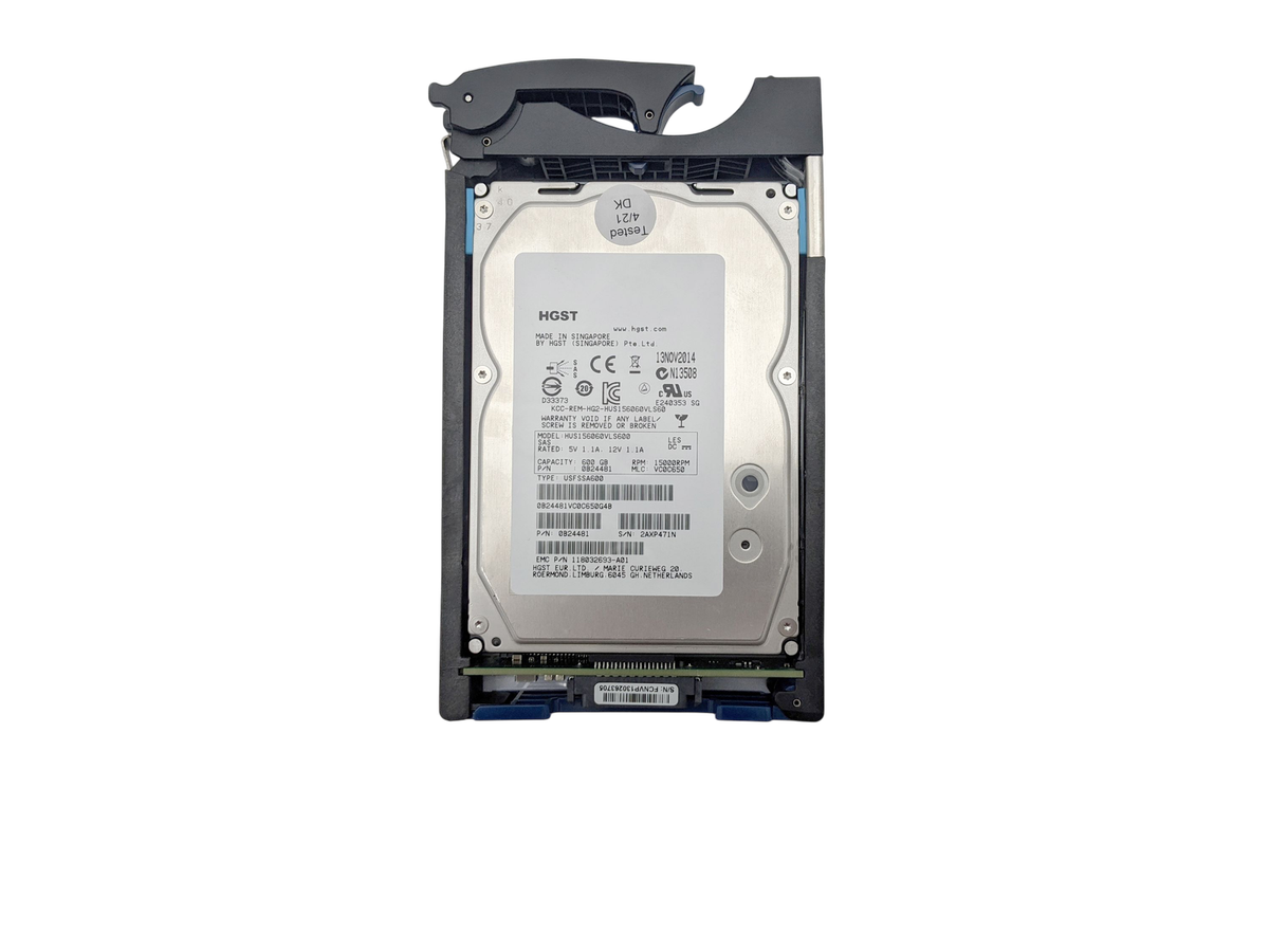EMC 005049675 600GB 15K SAS 3.5 6G HDD HUS156060VLS60 VNX5100/5300 Hard Drive