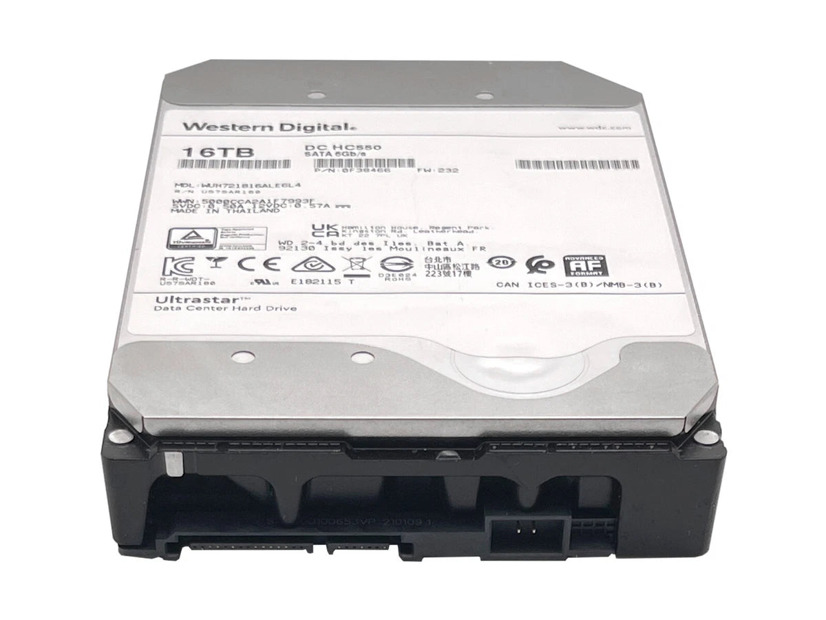 WD Ultrastar DC HC550 16TB SATA 6G 3.5" 7200RPM Enterprise HDD - WUH721816ALE6L4