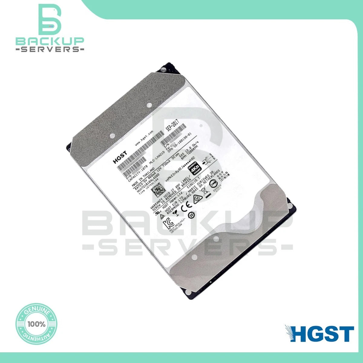 HUH721010AL4200 HGST Ultrastar He10 10TB 12Gbps 7.2K 3.5" 256MB SAS Hard Drive