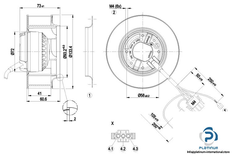 EBMPAPST R2E133-BH66-14 CENTRIFUGAL FAN