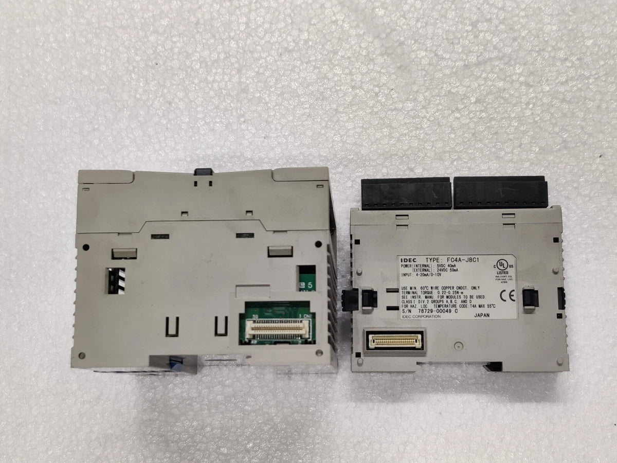 IDEC MicroSmart FC4A-C24R2C PLC Module With Idec FC4A-J8C1