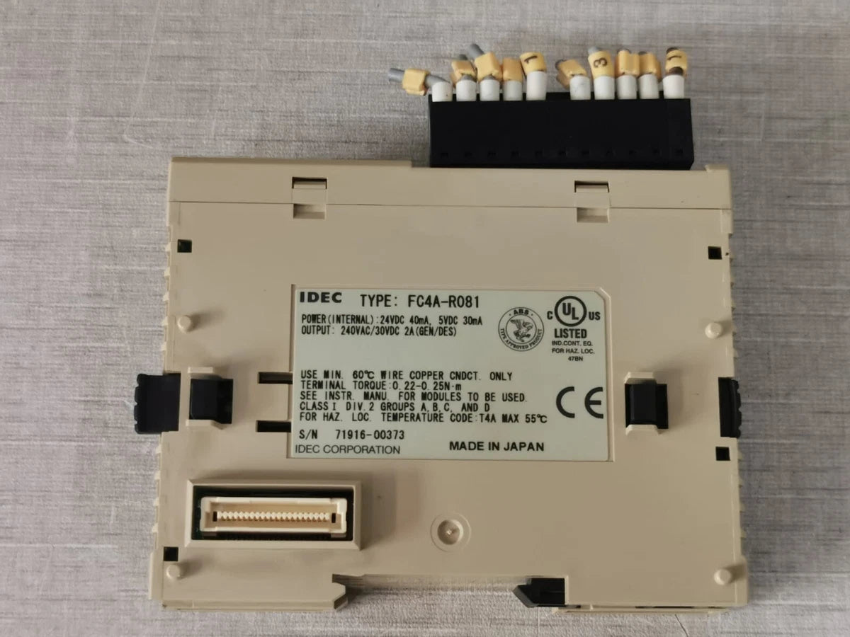 IDEC FC4A-R081 INDUSTRIAL CONTROL SYSTEM 24VDC 40mA 5VDC