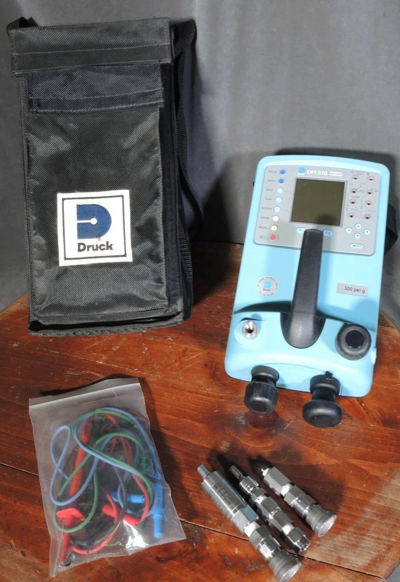 Druck DPI 610 Calibrator w PDCR 2200-A14 Pressure Transducer Accessories, Gauges