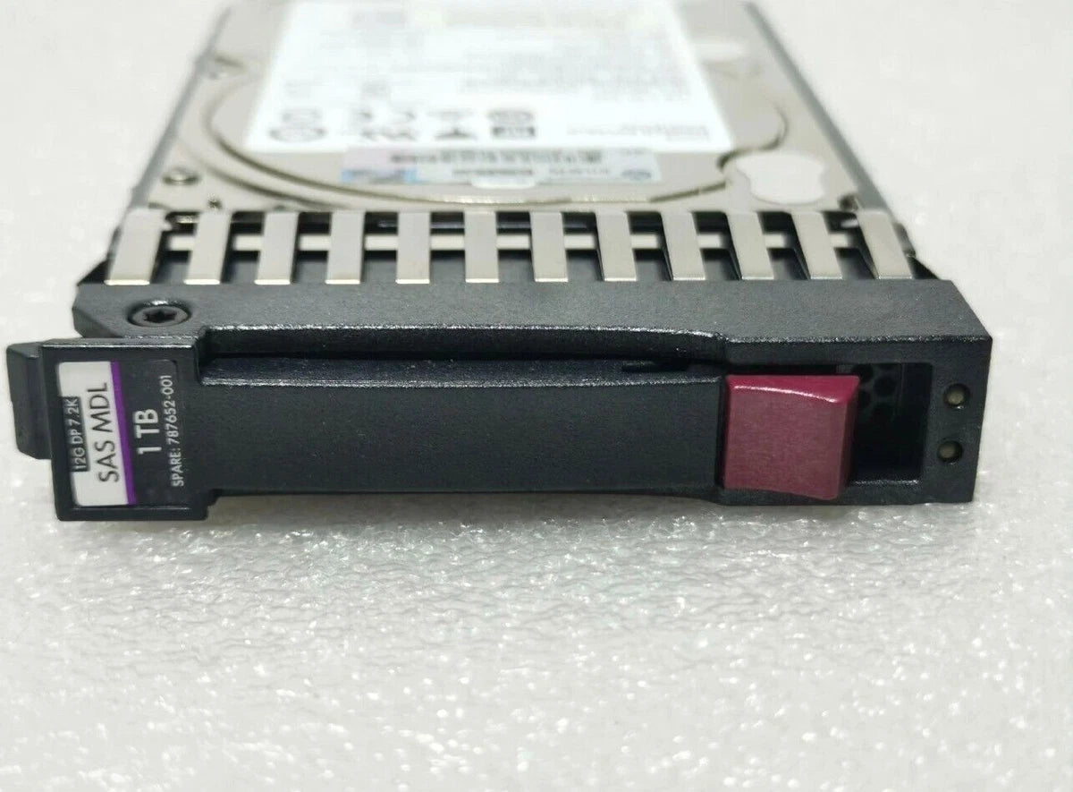 HPE MSA 787652-001 1TB 12Gb/s SAS 7.2K 2.5" 512E MIDLINE HARD DRIVE J9F50A HDD