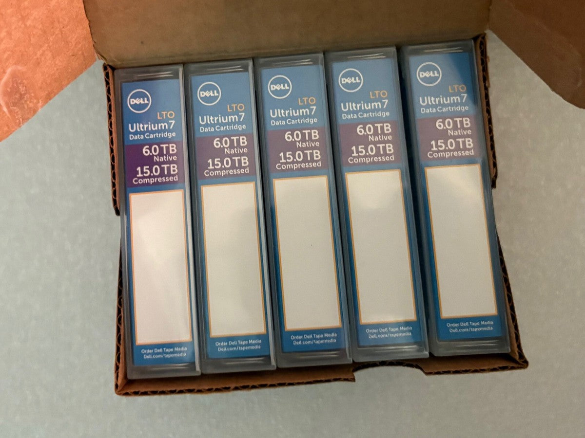 20 PK Dell 07J4HF LTO-7 Ultrium 7 6TB/15TB Data Tape CartridgeS (20 PACK 0RKH5D
