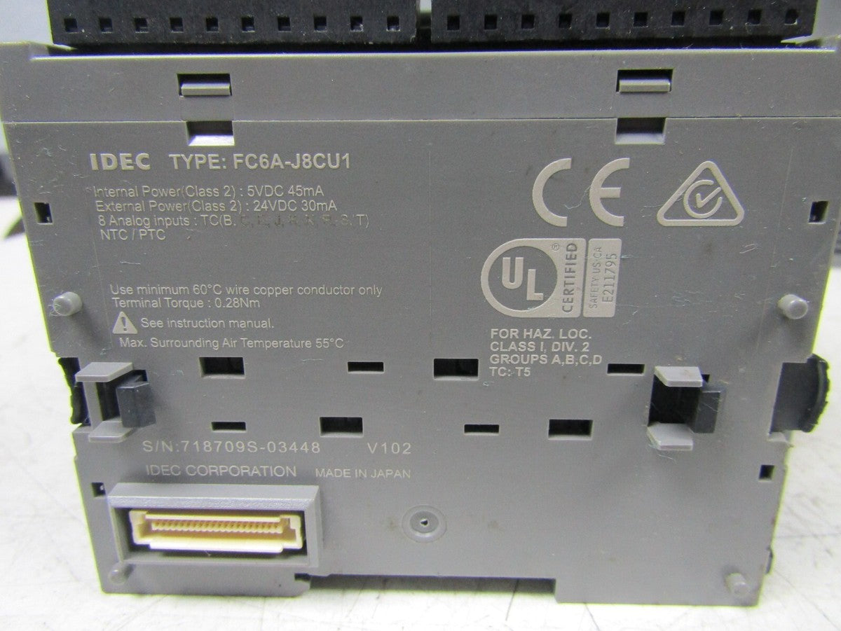 IDEC MICROSMART FC6A-C24R1AE & IDEC FC6A-J8CU1